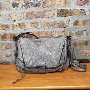 Kooba Gray Snakeskin Crossbody Bag